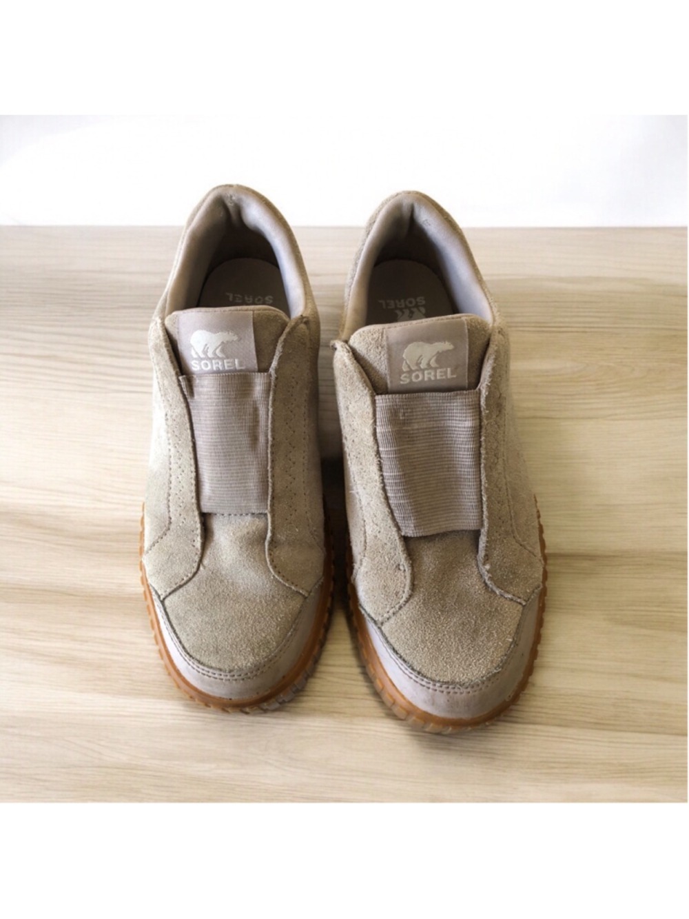 Size 8.5 Sorel Ona Ave Tan Suede Slip On Shoes Gorpcore Earthy Sporty Eco